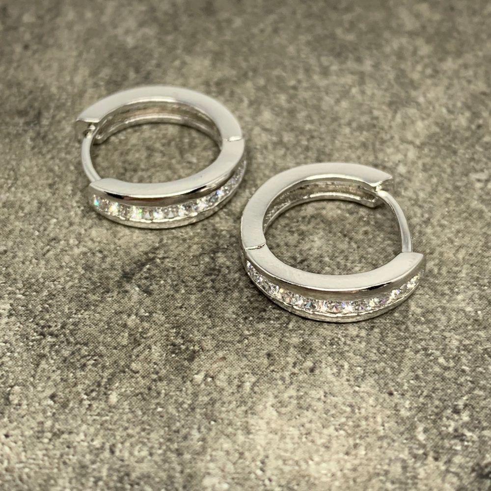 Sterling silver hoop earring